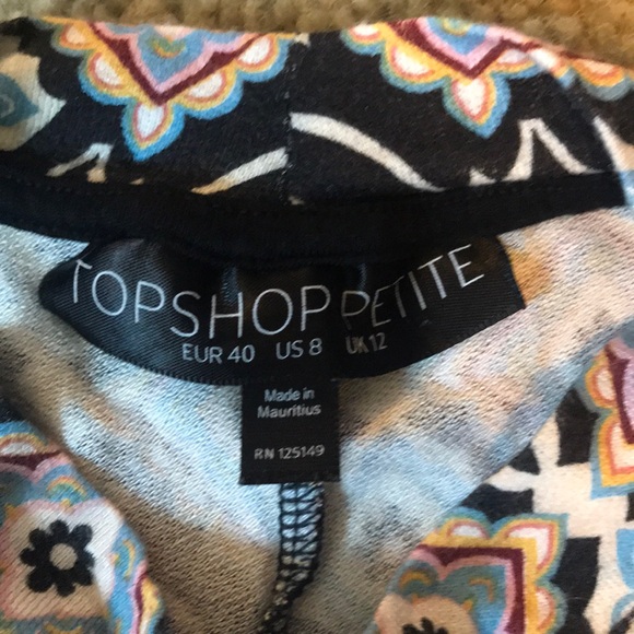 TopShop Black & Blue Argyle Diamond Print Sleeveless Dress - Women’s Size 8 - Picture 5 of 9